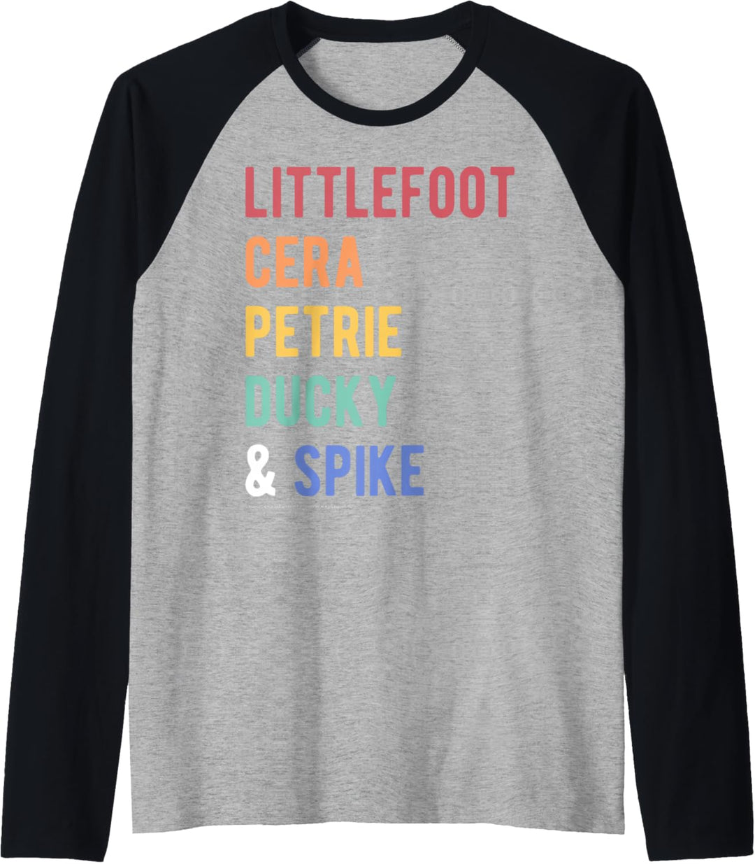 Land Before Time Littlefoot Cera Petrie Ducky & Spike List Raglan