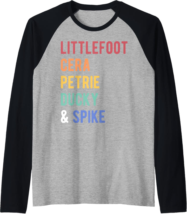 Land Before Time Littlefoot Cera Petrie Ducky & Spike List Raglan