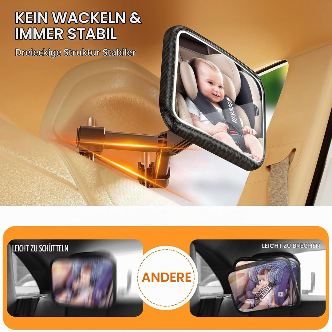 Spiegel Auto Baby Rückbank - 360° Baby Autospiegel Sicherheit Autositz Spiegel Babyspiegel Rückansic