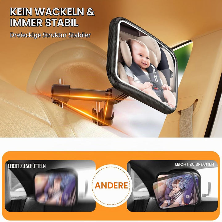 Spiegel Auto Baby Rückbank - 360° Baby Autospiegel Sicherheit Autositz Spiegel Babyspiegel Rückansic
