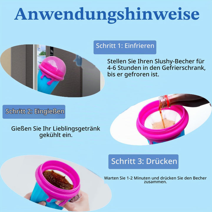 Slushy Maker, Slush Becher, Eis Zum Kneten Slushy Becher, Quick Frozen Magic Cup, Silikon Slushy Mak