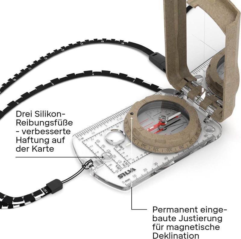 Silva BRÜJULAS Transparente Basis mit Spiegel Terra Expedition S Kompass (MN) SILVA Unisex Erwachsen