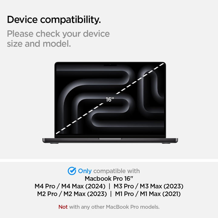 Spigen Glas.tR Slim Displayschutz für MacBook Pro 16 Zoll (ab 2021, M3 / M3 Pro / M3 Max / M2 Pro /