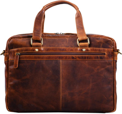 STILORD 'Alvaro' Vintage Businesstasche Echtes Leder Laptoptasche 15,6 Zoll Aktentasche Grosse Umhän