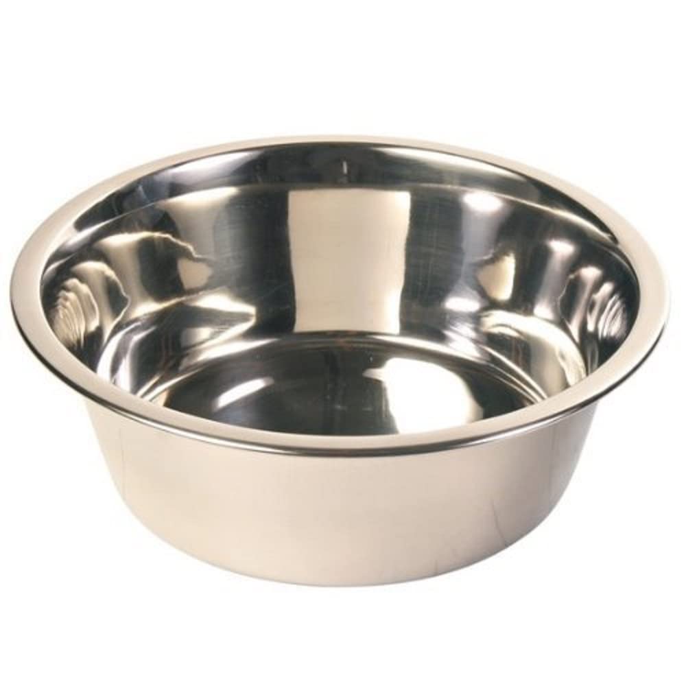 Trixie 24844 Edelstahlnapf, 2,8 l/ø 24 cm, silberfarben 2,8 l/24 cm, 2,8 l/24 cm