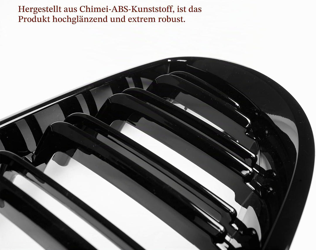 YIUBCZOQI E60 Nieren Schwarz,Kühlergrill passend für BMW 5er E60 E61 M5 2003–2009 E60 E61 Grill Nier