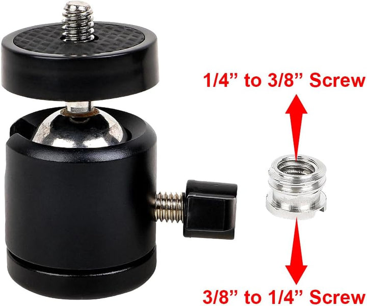WILDGAMEPLUS CNC Aluminiumlegierung Mount Stand,2-Stücke 360° Rotation 3/8 Zoll zu 1/4 Zoll Schraube