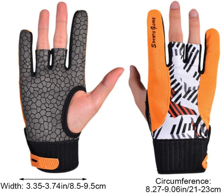 Dianzan Bowling-Handschuhe, 1 Paar, rutschfeste Sporthandschuhe, Halbfingerige Bowling-fäustlinge, B