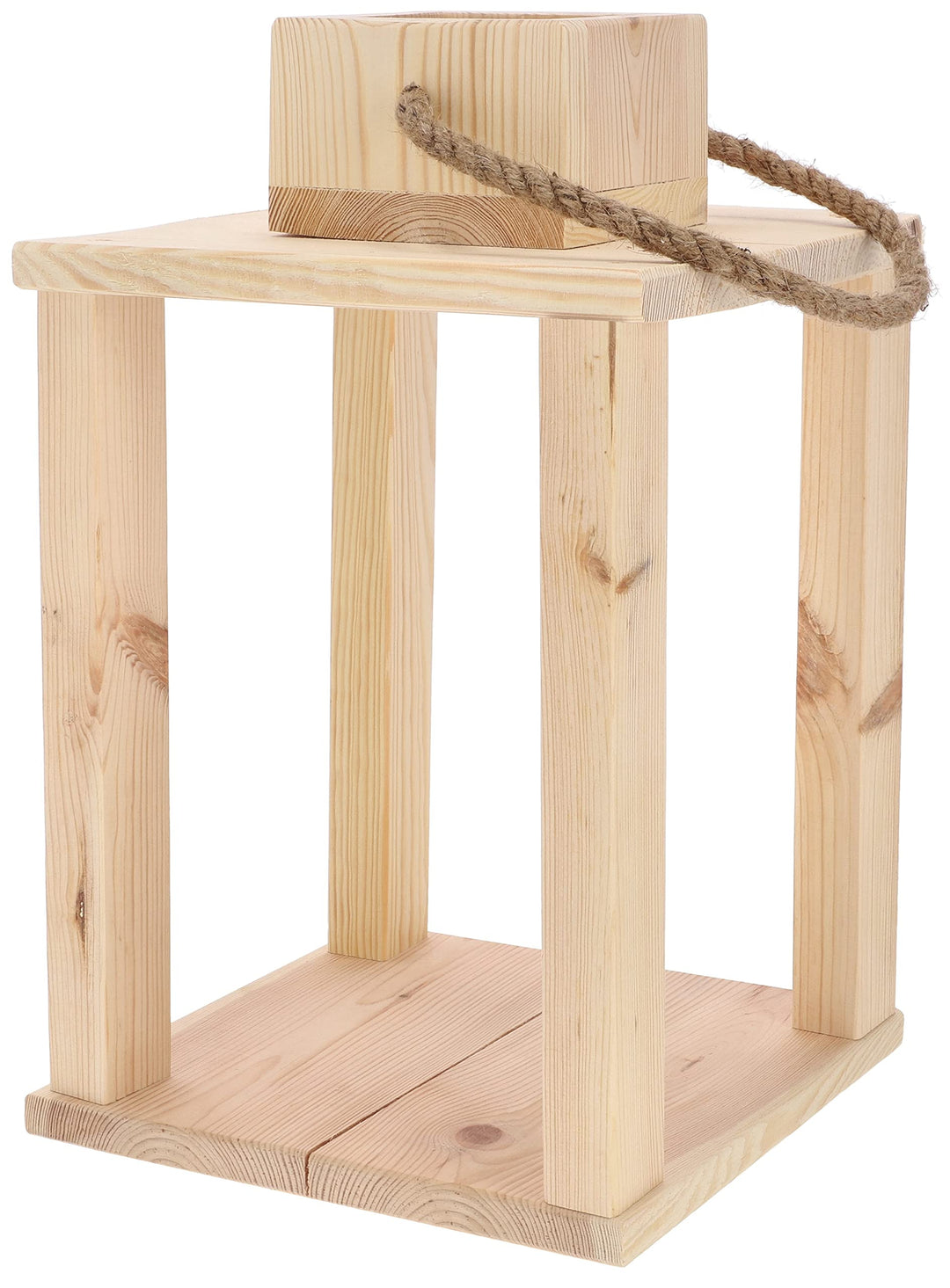 KOTARBAU® Dekorative Laterne aus Holz für Blumen und Kerzen H 350 mm Höhe: 350 Mm, Höhe: 350 Mm