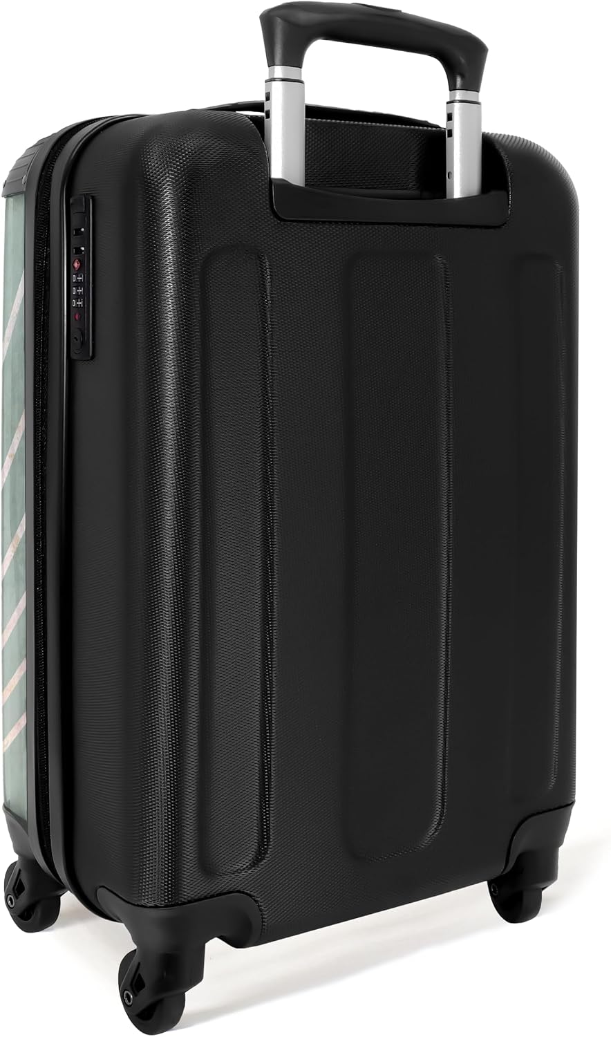 NoBoringSuitcases.com® Koffer Handgepäck Trolley Rollkoffer Kleine Reisekoffer mit 4 Rollen - Grün -