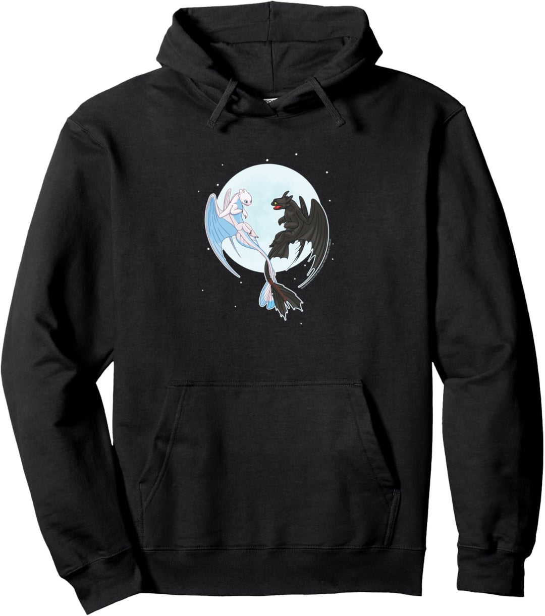 Drachenzähmen leicht gemacht - Nacht und Lichtmond Pullover Hoodie