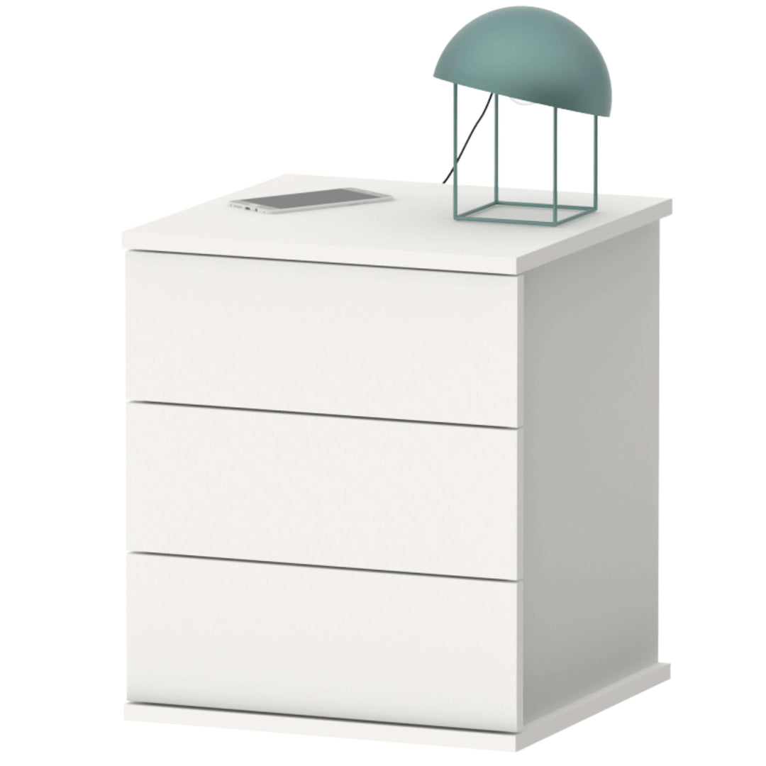 MUEBLES PITARCH ELSA Tisch, Spanplatte aus Partikeln und Melamin mit hoher Dichte, weiss, 48.5 x 41