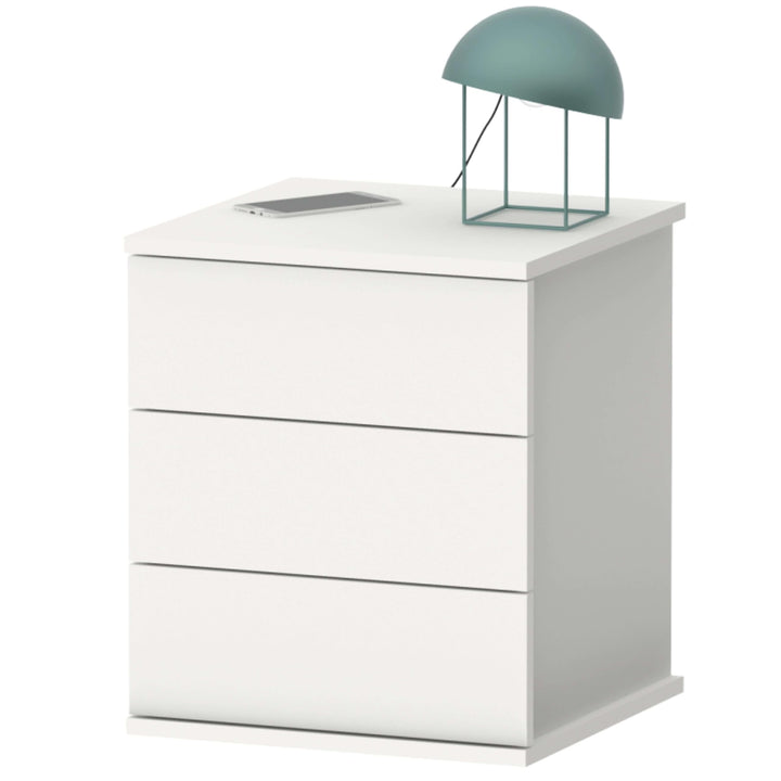 MUEBLES PITARCH ELSA Tisch, Spanplatte aus Partikeln und Melamin mit hoher Dichte, weiss, 48.5 x 41