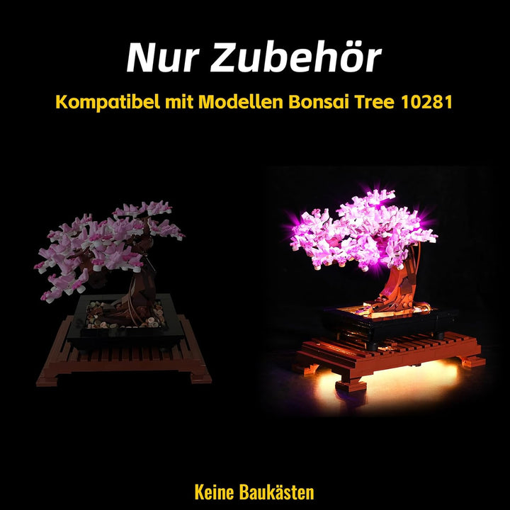 Led Licht Set für Lego Bonsai Baum, Led Beleuchtungs für Lego 10281 Tree Icons Botanik-Kollektion, H