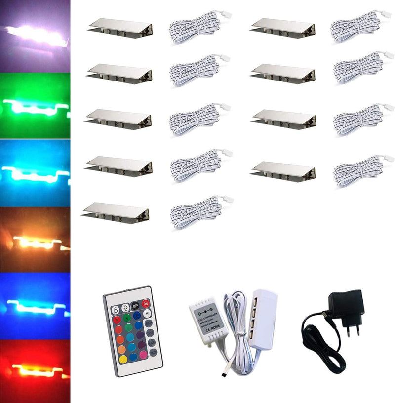 ACCE LED RGB Glaskantenbeleuchtung Glasbodenbeleuchtung Vitrinenbeleuchtung Clip Glas höchste Qualit