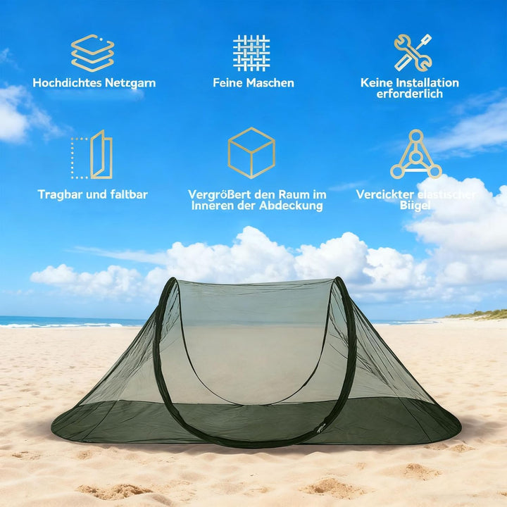 Pop Up Moskitonetz, Aartner 200 * 72 * 70 cm Moskitonetz Zelt, Faltbares Netz Reise Ohne Aufhängung,