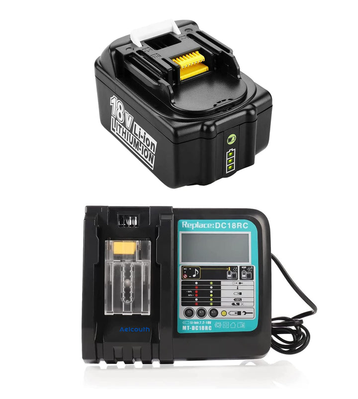 Für Makita Ladegerät &amp; Akku für Makita BL1830 BL1840 BL1850 BL1850B DC18RA DC18RC DC18RD 7,2V~18 V L