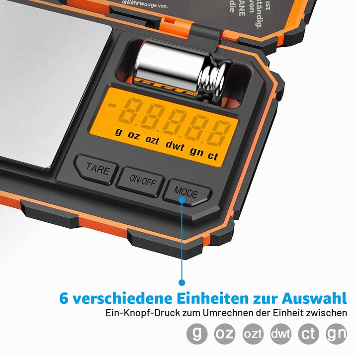 Brifit Feinwaage, Digitale Taschenwaage 200g/ 0,01 g Digitalwaage, Grammwaage, Goldwaage, Münzwaage,