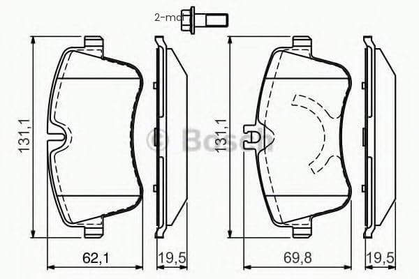 Bosch BP274 Bremsbeläge - Vorderachse - ECE-R90 Zertifizierung - vier Bremsbeläge pro Set
