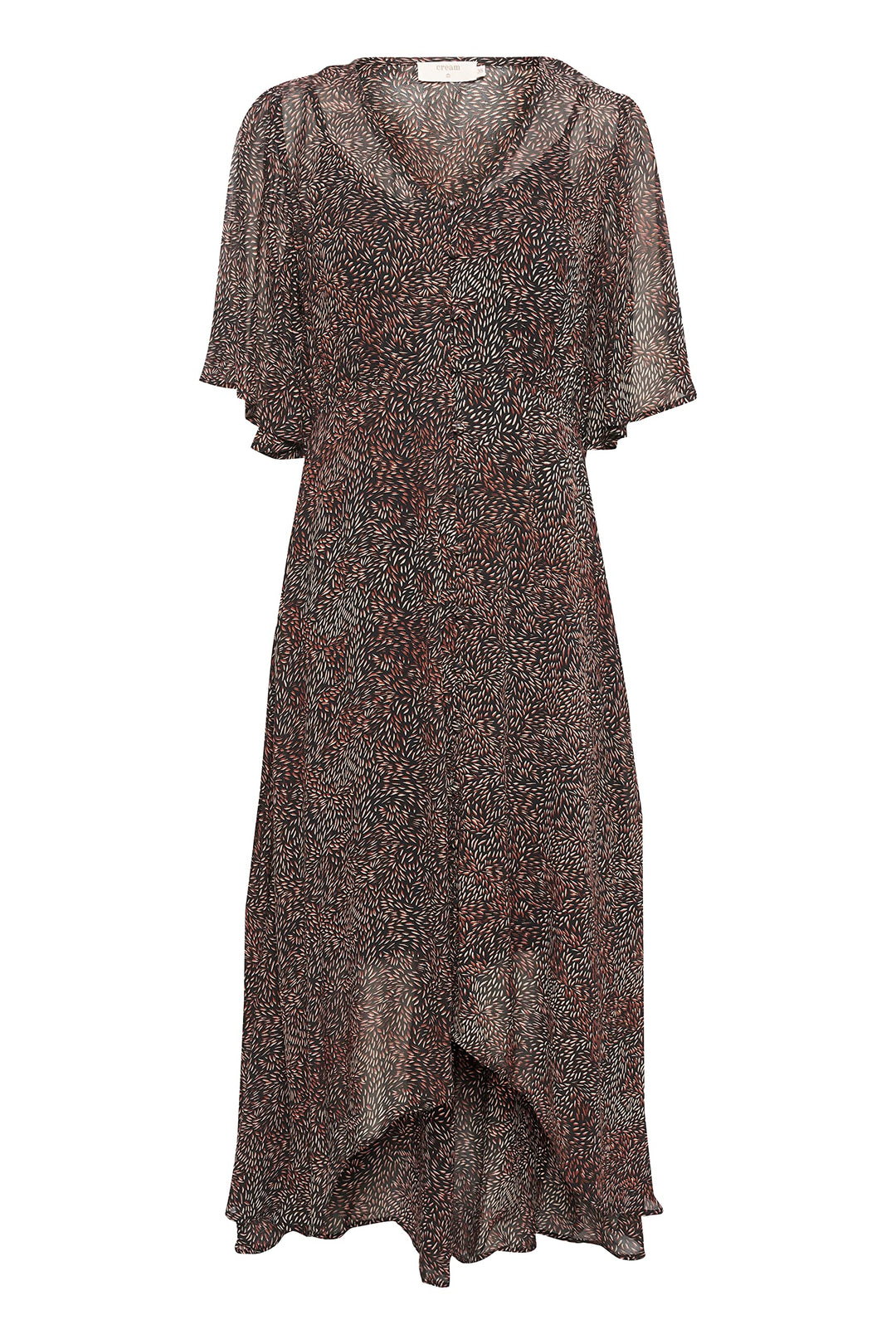 Cream Damen Crpenla Dress-Zally Fit Lässiges Nachtkleid 40 Black Small Leaves, 40 Black Small Leaves