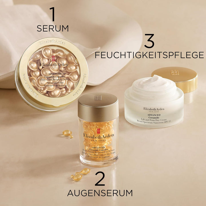 Elizabeth Arden Ceramide Gold Capsules Daily Youth Restoring Serum, Nachfüller, 45 Stück, 21ml 45 St