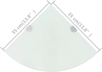 FIRBNUS Eckregal Badregal 2 STK. 35x35x0,8 cm Regalboden Glas Glasregalboden Bad Regal Glas Schweben