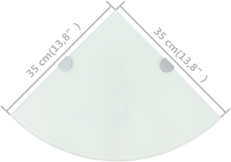 FIRBNUS Eckregal Badregal 2 STK. 35x35x0,8 cm Regalboden Glas Glasregalboden Bad Regal Glas Schweben