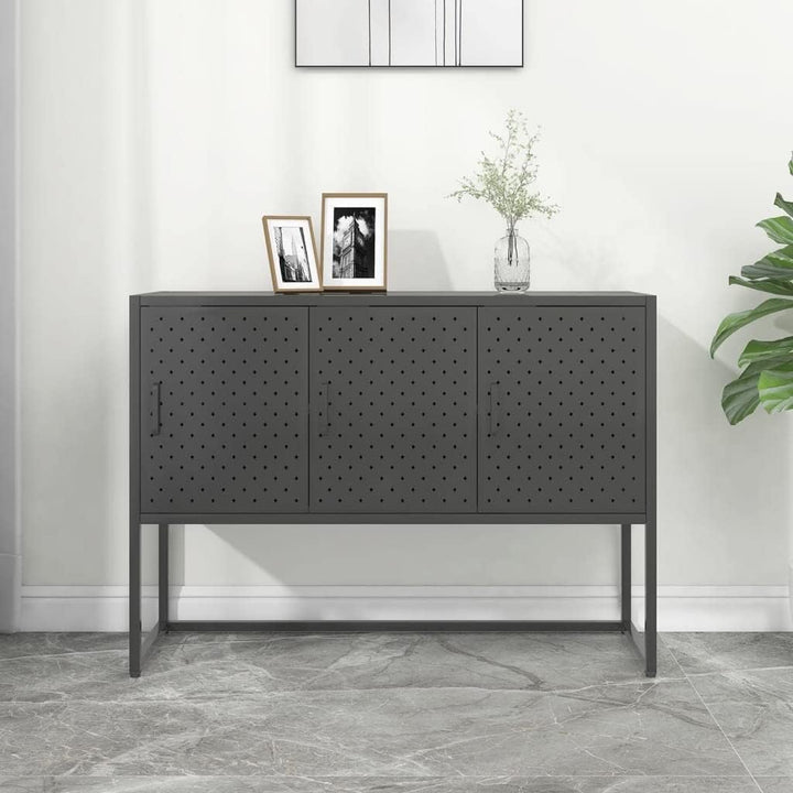 vidaXL Sideboard 3 Türen Kommode Anrichte Beistellschrank Schrank Mehrzweckschrank Standschrank Stah