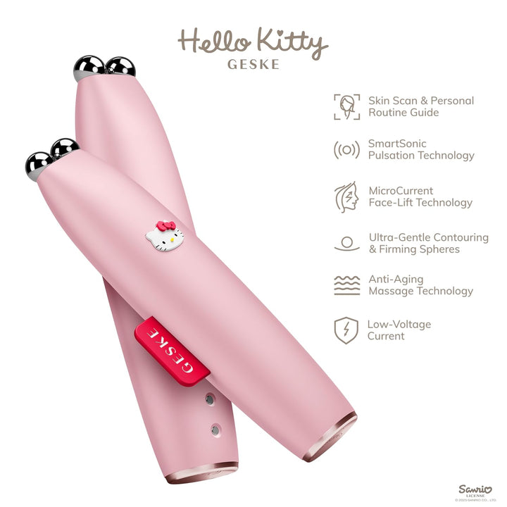 GESKE x Hello Kitty | SmartAppGuided™ MicroCurrent Face-Lift Pen | 6 in 1 | Skincare Tool mit Mikros