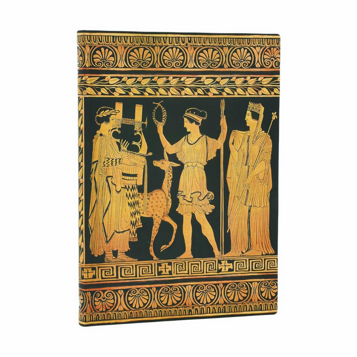 Gathering of Deities (Ancient Greek Pottery) Midi Lined Softcover Journal (Elastic Band Closure), Te