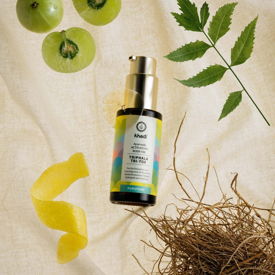 khadi TRIPHALA TRI-TOX Ayurvedisches Activating Body Oil - Haut- & Körper-Öl - Spüre Deine Leichtigk