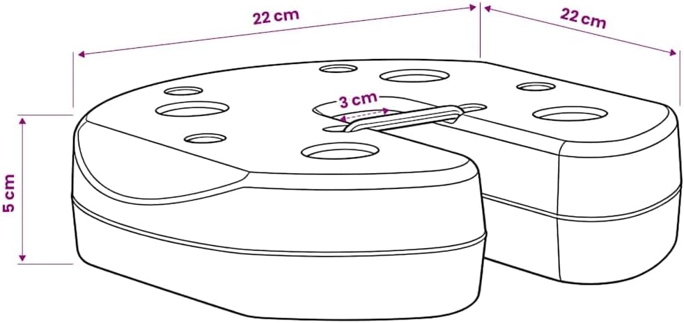 vidaXL 4X Pavillon-Gewichte Zeltgewichte Gewicht Partyzelt Halterung Zelt Standfüsse Beschwerer für