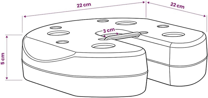 vidaXL 4X Pavillon-Gewichte Zeltgewichte Gewicht Partyzelt Halterung Zelt Standfüsse Beschwerer für