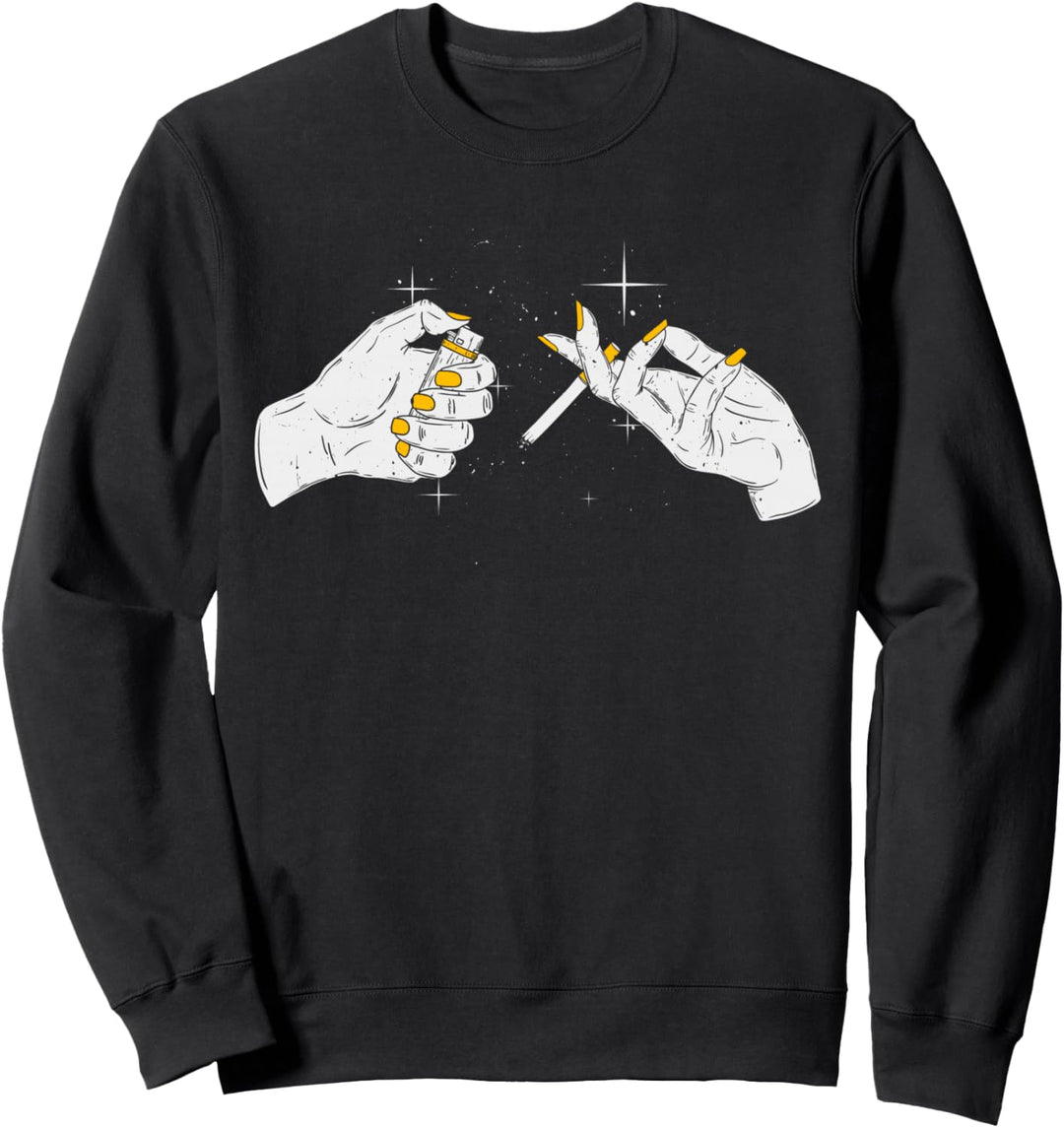 Creation of Adam Smoking - Sad Aesthetic Edgy Streetwear Sweatshirt