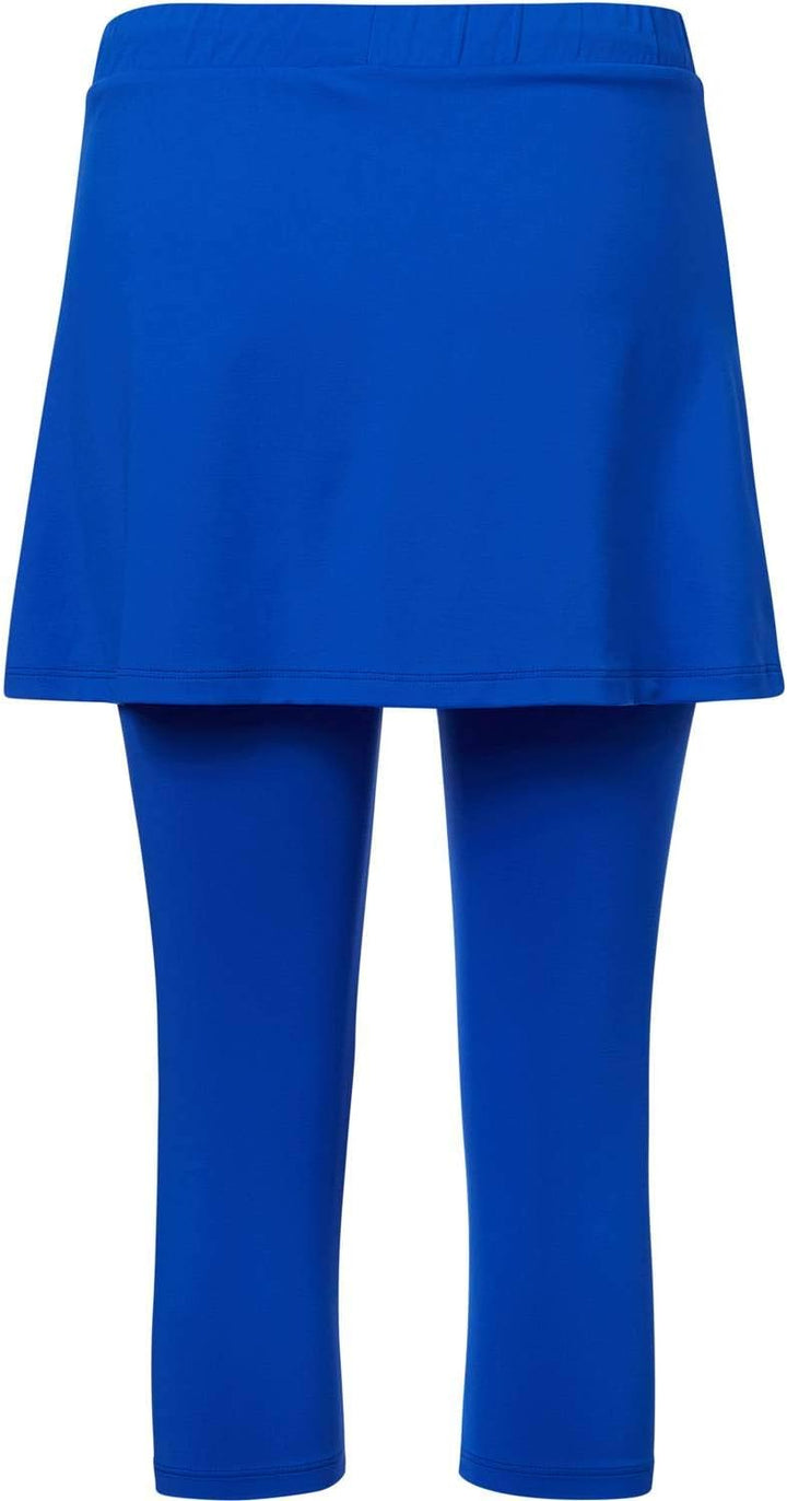 Sportkind Mädchen &amp; Damen 2-in-1 Tennisrock mit Taschen &amp; 3/4 Capri Leggings, Laufrock, Yogahose mit