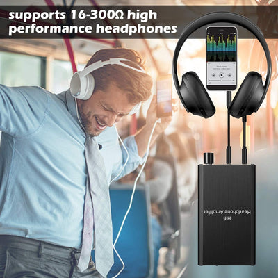 MYPIN HiFi Kopfhörer Verstärker, tragbarer 3,5mm Audio Kopfhörerverstärker unterstützt Impedanz 16-3