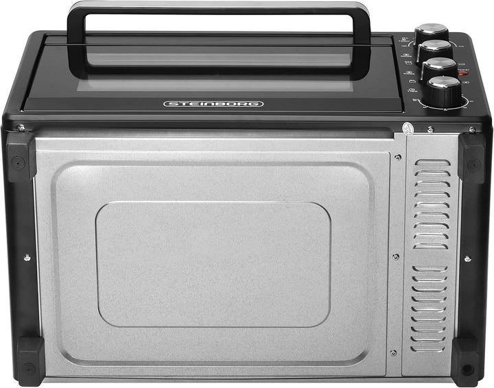 Mini Backofen 35 Liter | 1600 Watt | Pizzaofen | Innenbeleuchtung | Inkl. Backblech und Grillrost |