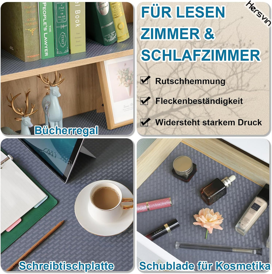 Hersvin Schubladenmatte (Übergrösse) 70cmx500cm Schrankpapier Schubladeneinlage EVA Wasserfest Nicht