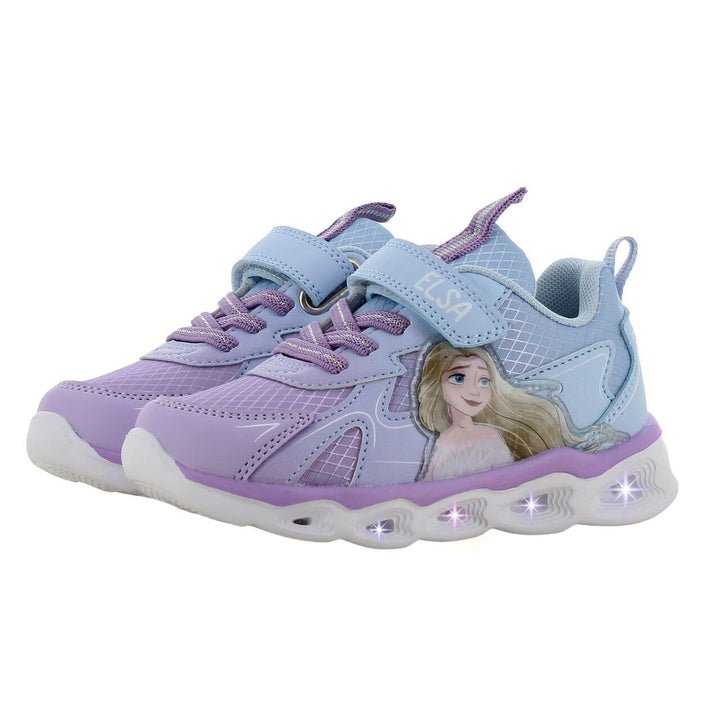 Leomil Frozen ELSA Schuhe Blinkschuhe Mädchen, Ideal for Schule und Freizeit 24 EU Lila Blau 685, 24