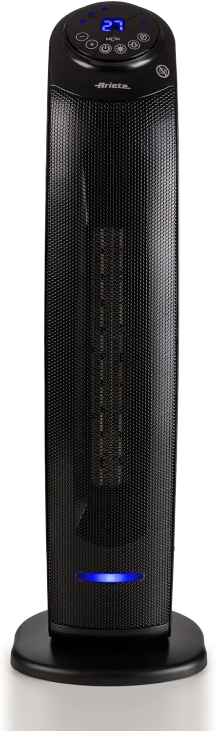 Ariete 8213 Turm-Heizlüfter, 2200 W, 3 Geschwindigkeitsstufen, Timer bis zu 8 Stunden, Ventilationsf