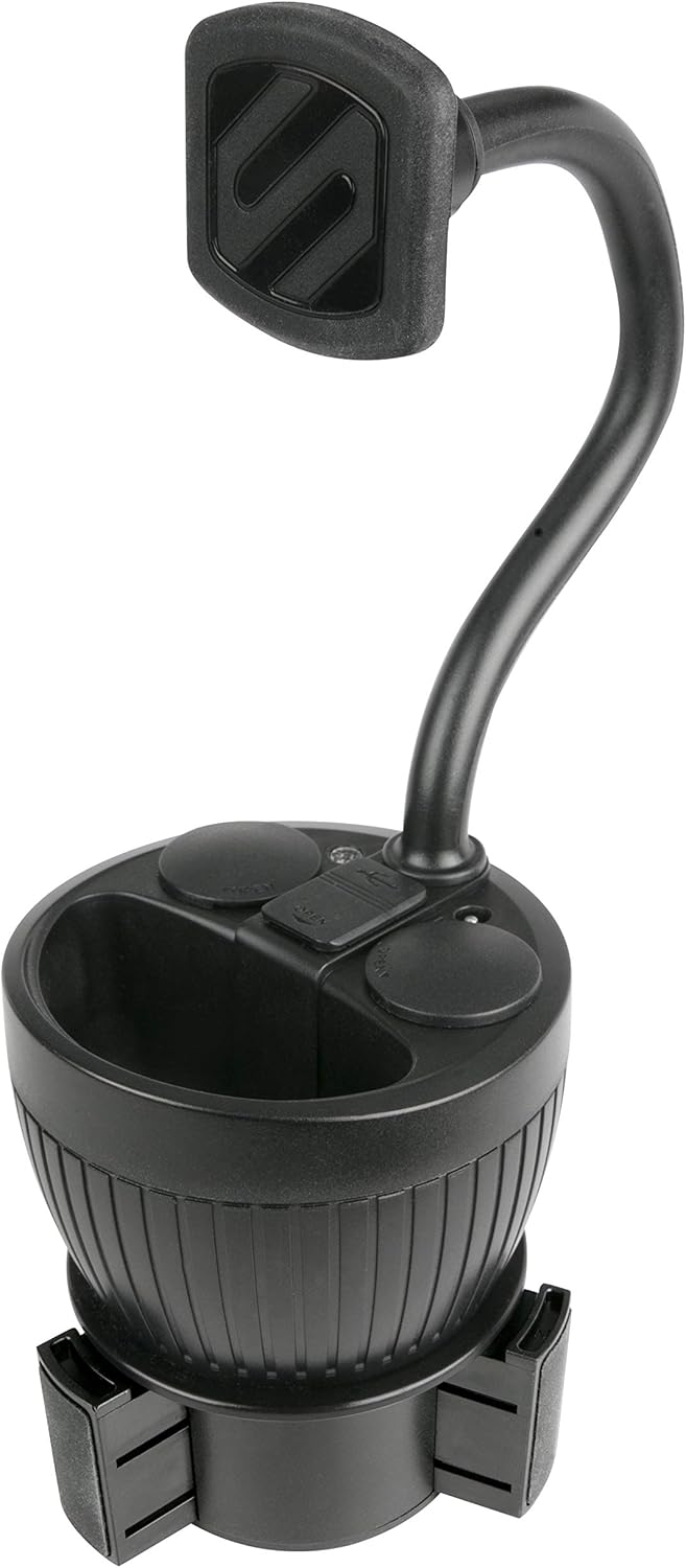 Scosche MAGPCUP MagicMount PowerHub Magnetische Getränkehalterung für Auto, Laden Sie mehrere Geräte
