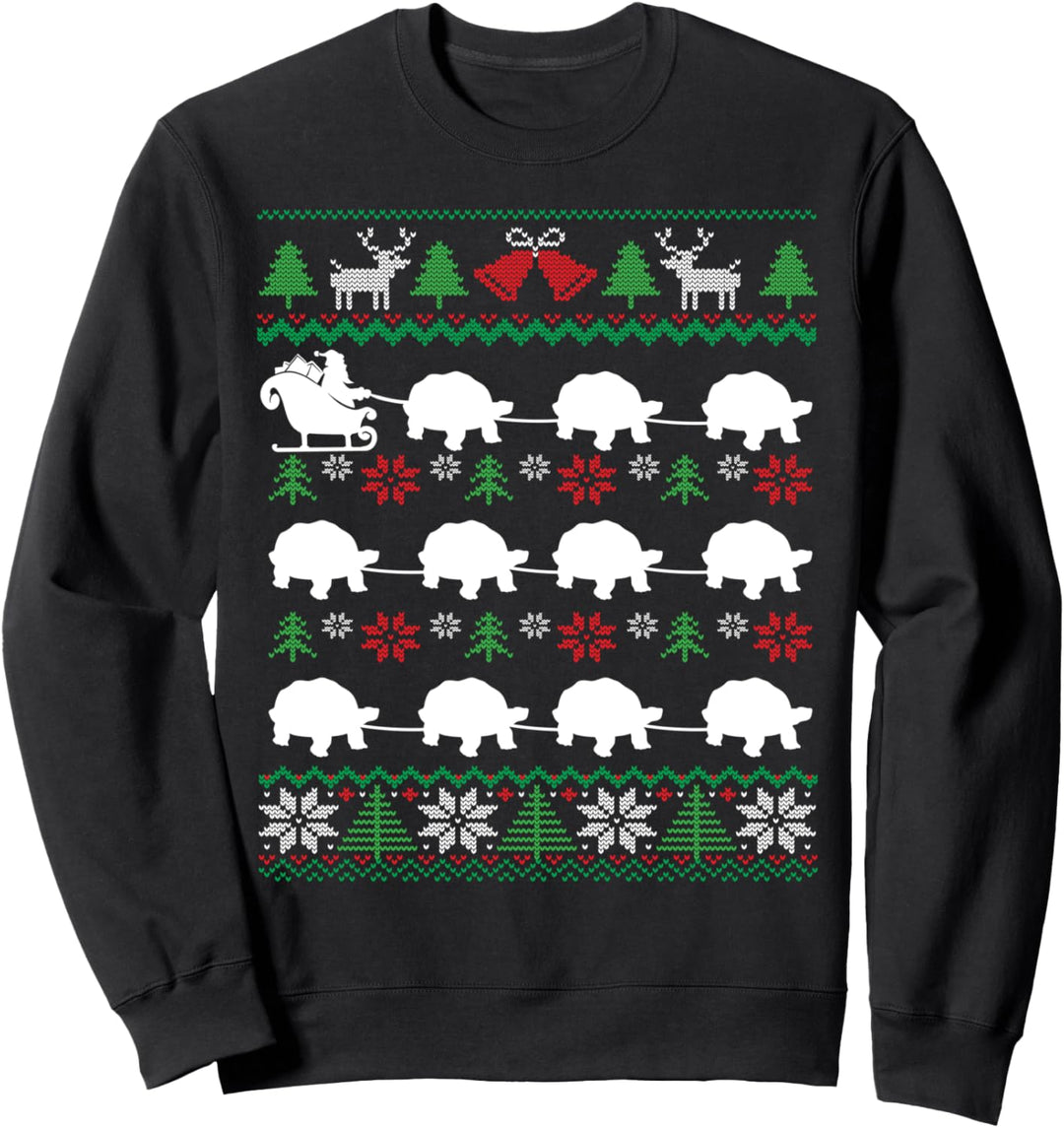 Schildkröten ziehen den Weihnachtsmann Turtles Christmas Sweatshirt