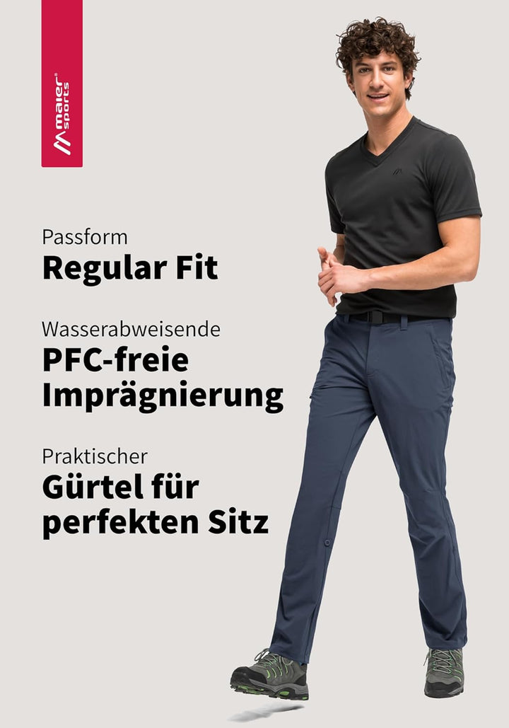Maier Sports Herren Outdoorhose Nil, funktionale Wanderhose, atmungsaktive Trekking-Hose mit Rollup-