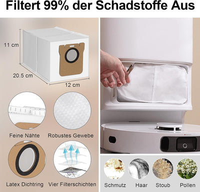 RUKHOOL Zubehör für Dreame L10s Ultra / L10 Ultra/Xiaomi X20+ Zubehörset Saugroboter Ersatzteile 6 *