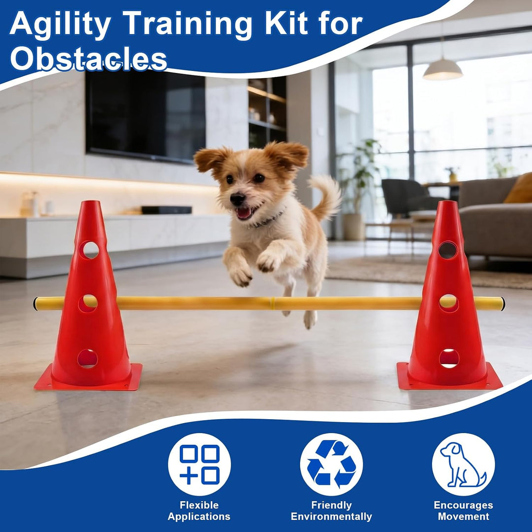 Agility Set Hunde Klein, Kinder Agility Trainingsgerät, Hindernisse für Pferde & Hundeparcours, Kege
