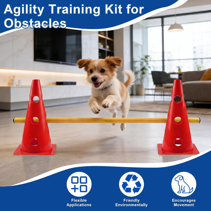 Agility Set Hunde Klein, Kinder Agility Trainingsgerät, Hindernisse für Pferde & Hundeparcours, Kege