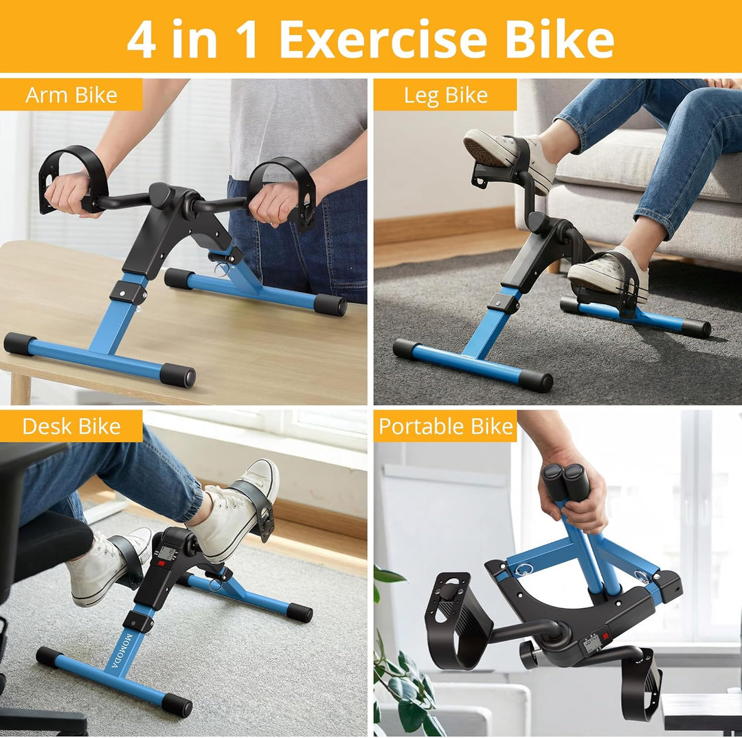 Mini Fahrrad Pedal Trainer für Arm- und Beintrainer Heimtrainer mit LCD-Monitor Büro, Büro