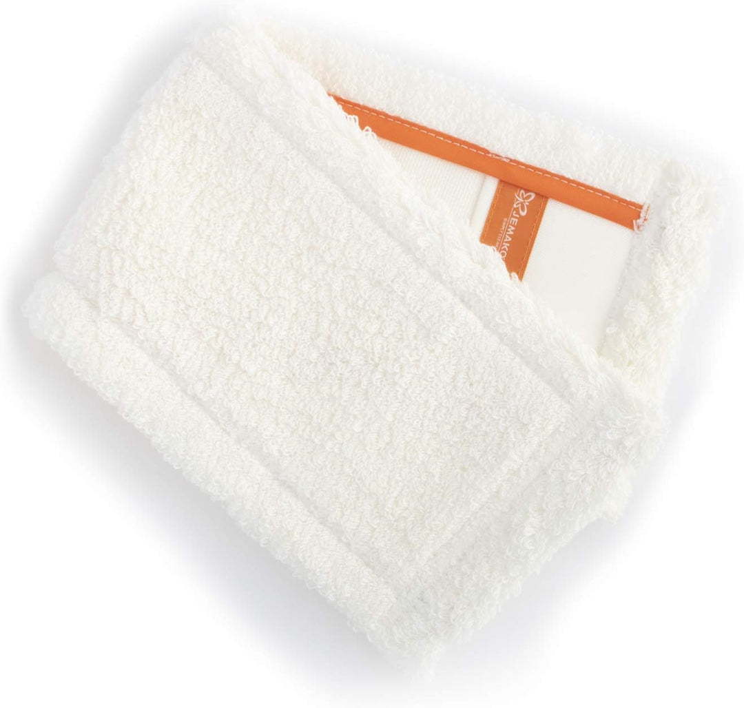 Jemako Bodentuch Wischbezug Bodenwischer, Boden-Faser Weiss 42cm, zum Feuchtwischen von Laminat und