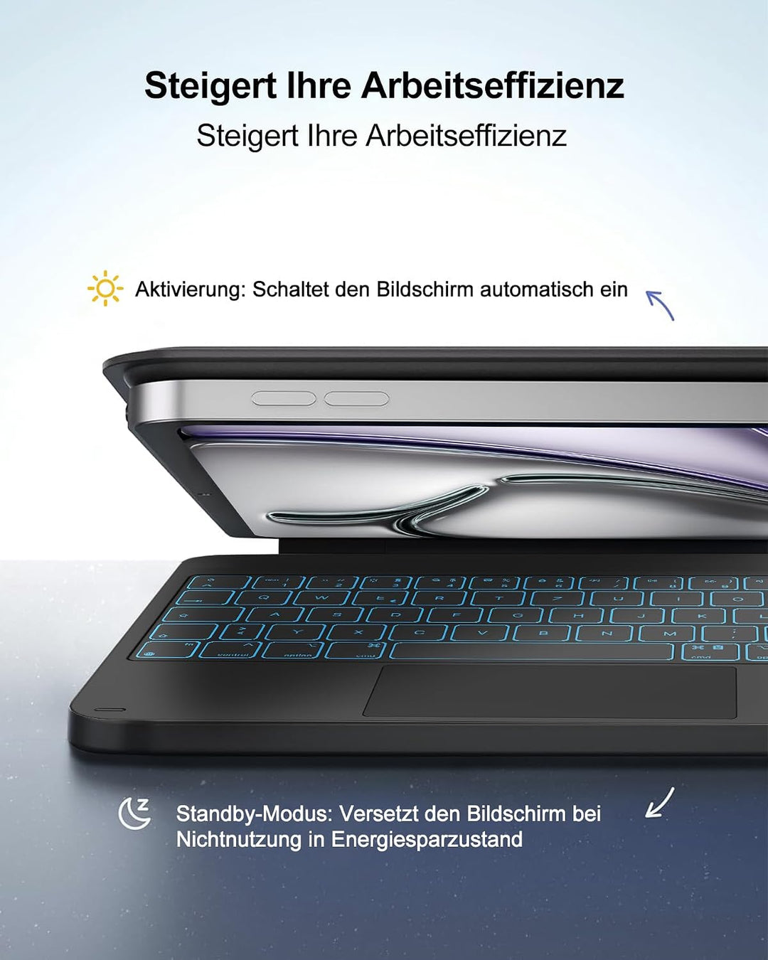 Magic Keyboard Für iPad Air 11 M4 mit TP & Beleuchtung QWERTZ | Magic Keyboard für iPad Air 11 M4 -