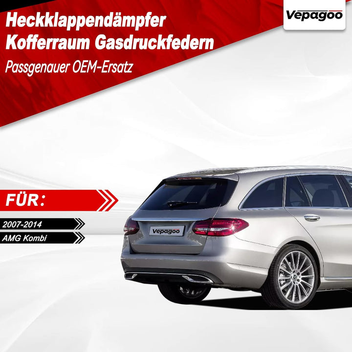 Vepagoo Gasfeder Gasdruckdämpfer Heckklappendämpfer für C-Klasse T-Model S204 160 180 200 220 230 AM